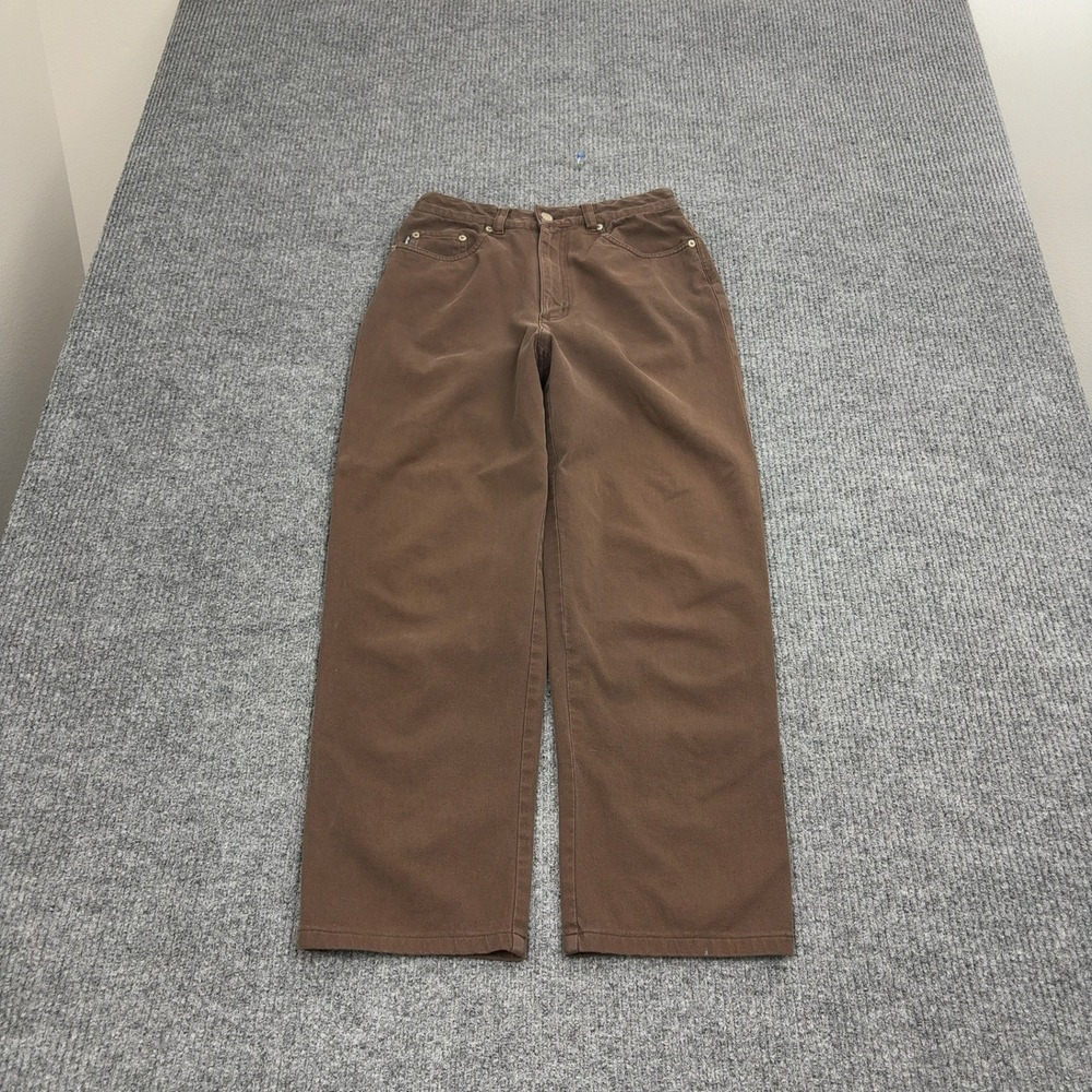 Lauren Ralph Lauren Pants Womens 8P Brown Cotton Stretch Straight Leg Casual